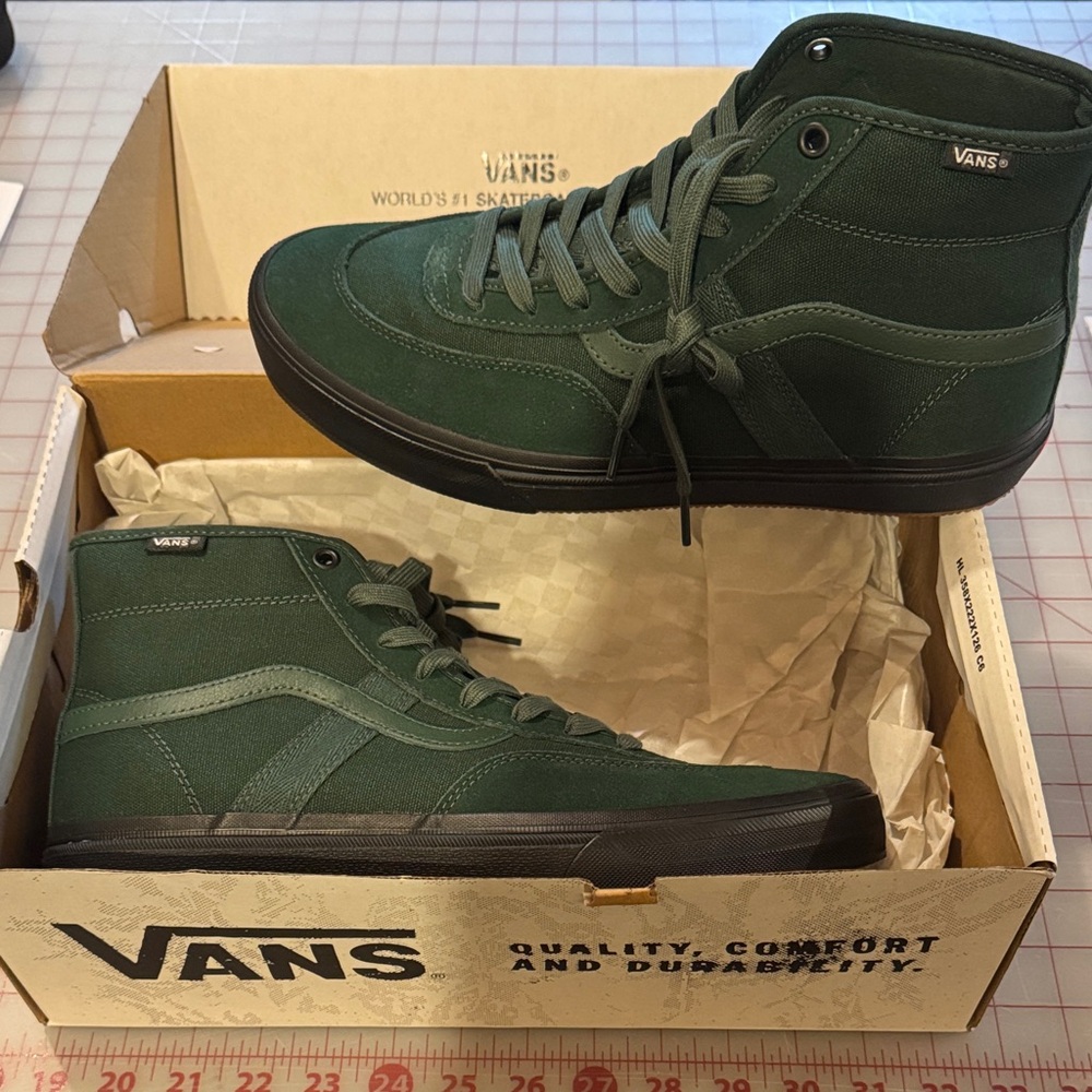 Vans Men's Gilbert Crockett High top Dark Green Sneakers